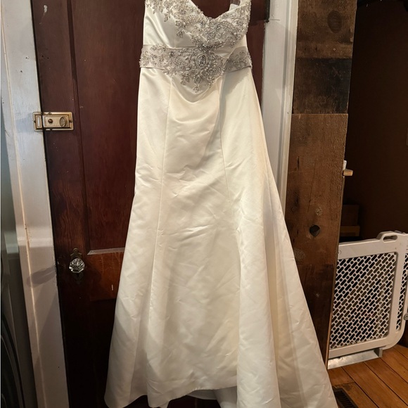 Casablanca Bridal style 1994 strapless wedding dress size 16 street size 12-14 - Picture 8 of 10